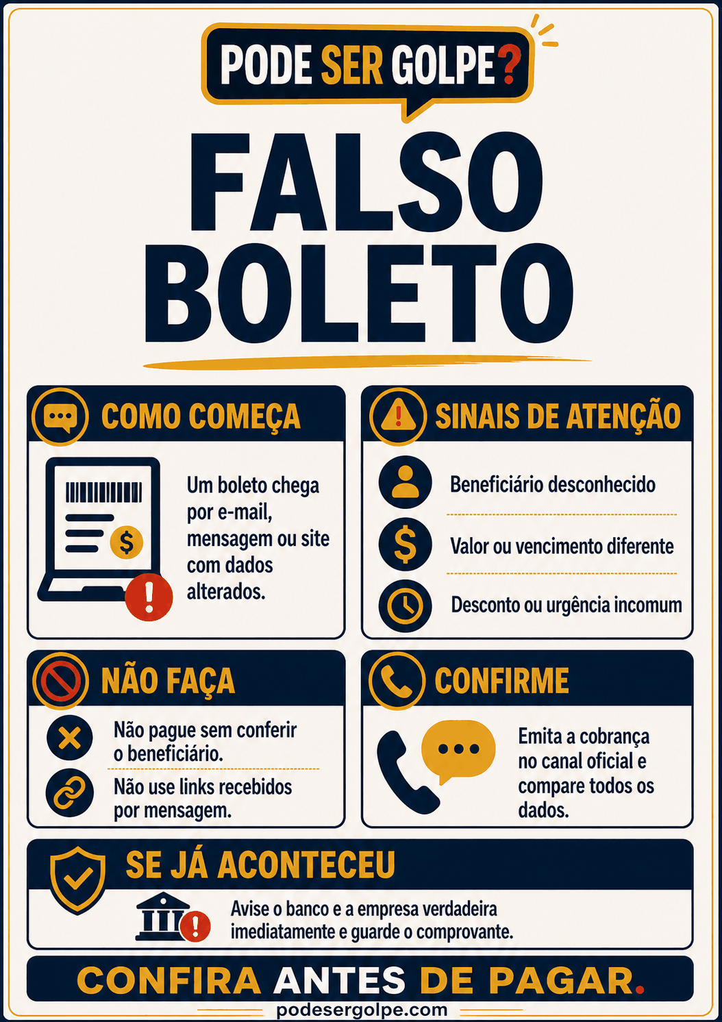 Cartaz: Falso boleto